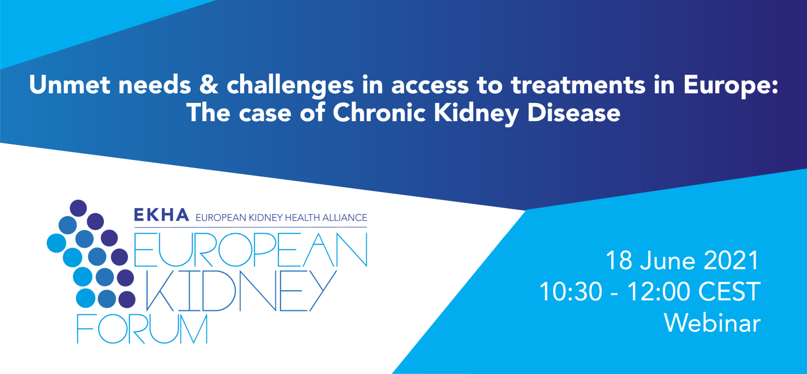 European Kidney Forum 2021 “Unmet needs & challenges in access to treatments in Europe: the case of Chronic Kidney Disease”